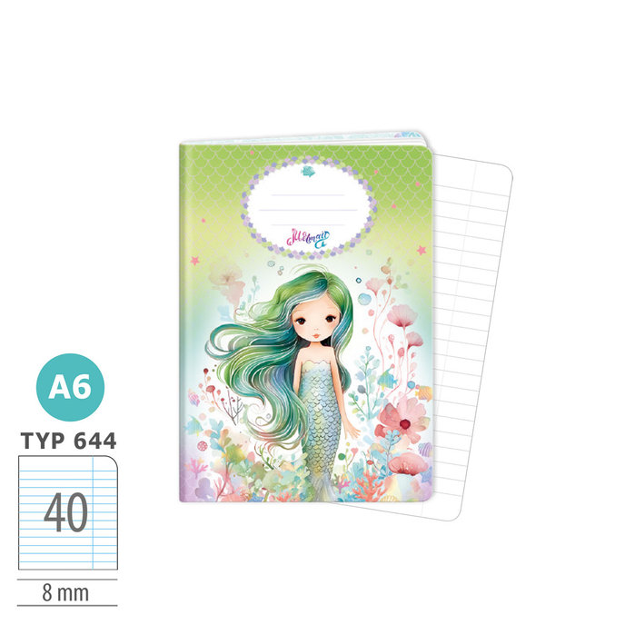 1598-0412 Sešit A6, 40 listů, TYP 644 Mermaid