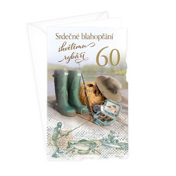 15-6563 Blahopřání gratulační klopa na peníze CZ/60