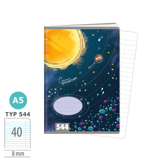 1592-0428 Sešit A5, 40 listů, TYP 544 Cosmic adventure