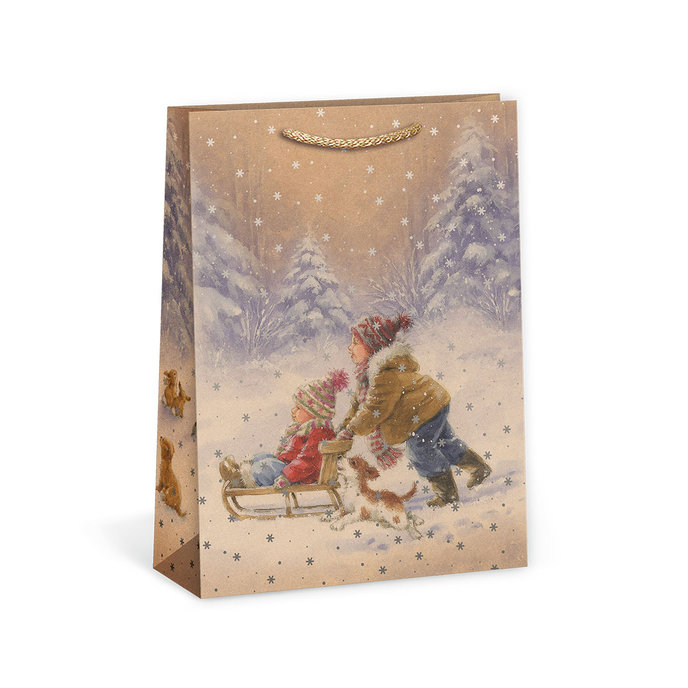 0854-0067 Dárková taška vánoční NATUR