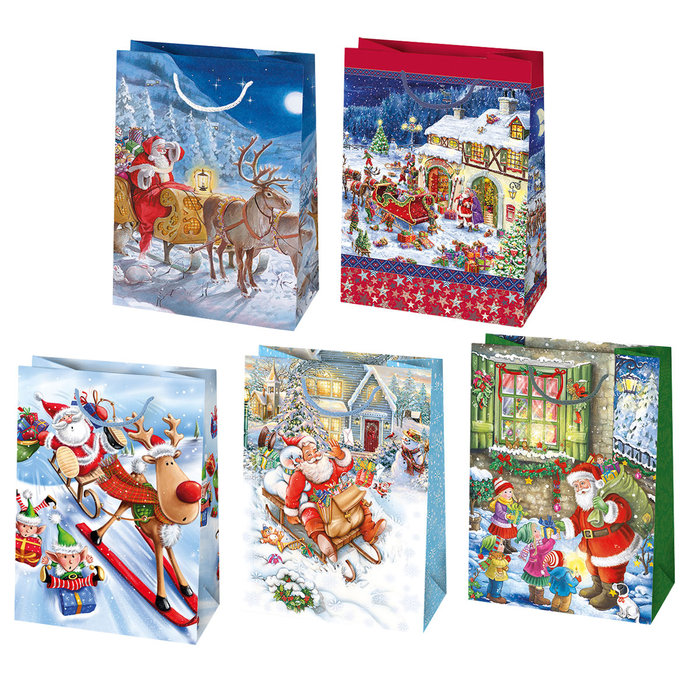 0893-9103 Dárková taška vánoční, mix