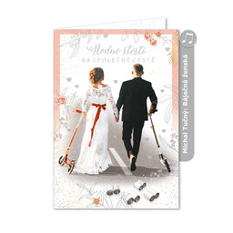 73-8006 Wedding greeting card with music CZ