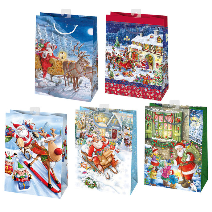 0893-9103 H Dárková taška vánoční, mix