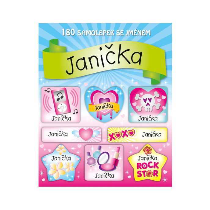 1114-0138 Trhací blok se samolepkami - 15 listů, Janička