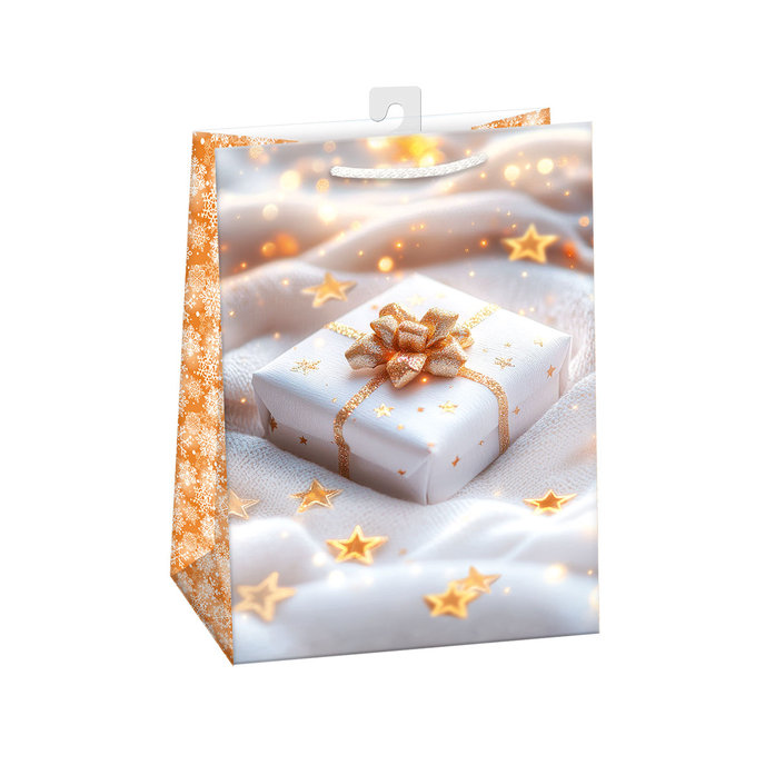 0853-0467 H Dárková taška vánoční LESKLÁ