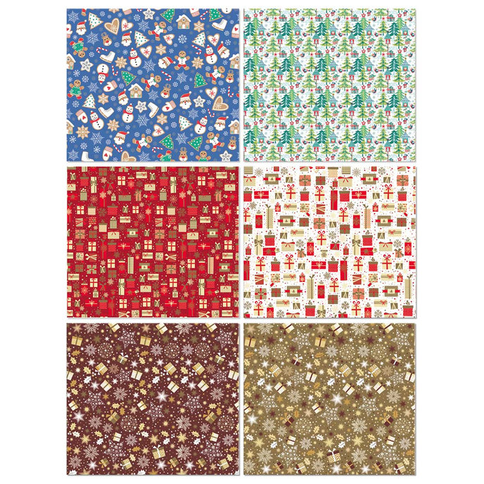 0956-0003 Balící papír vánoční 2x0,7m, box 60rol.