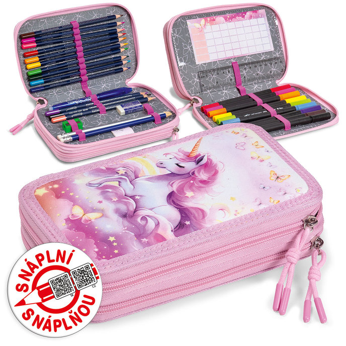 1866-0427 Penál s náplní dvoupatrový Sweet Dreams