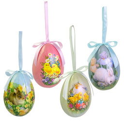 2346-0002 Easter decoration - Easter eggs, h. 75mm, pkg. 4ks