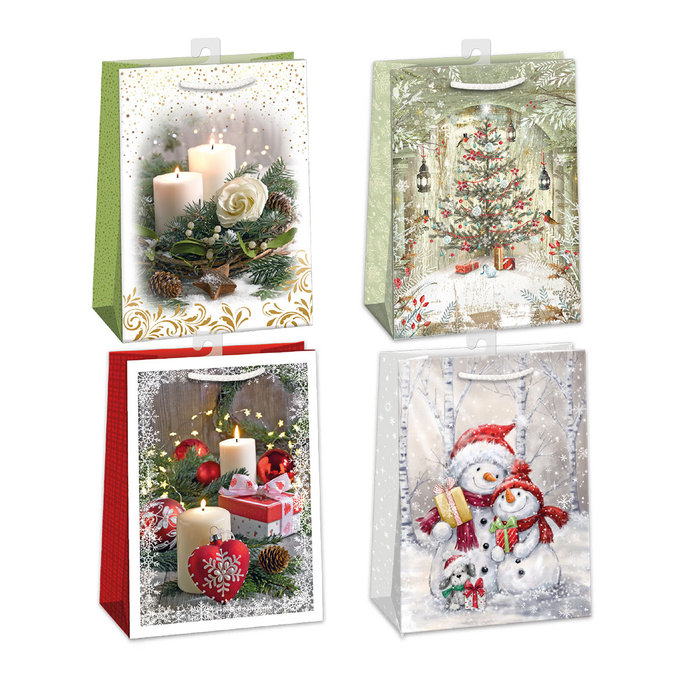 0893-0002 H Dárková taška vánoční, mix