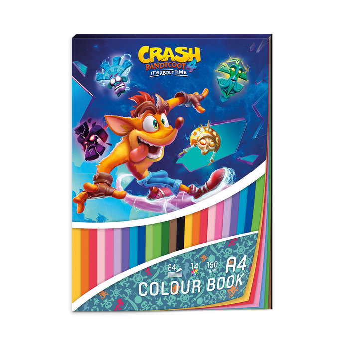 1705-0325 Blok barevných papírů A4 lic. Crash Bandicoot