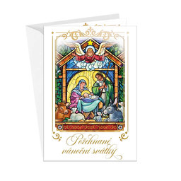 71-8020 Christmas greeting card music CZ