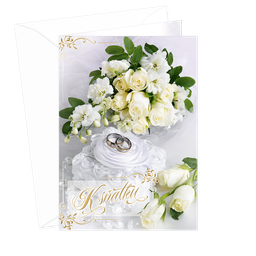 73-9003c Wedding greeting card 3D CZ