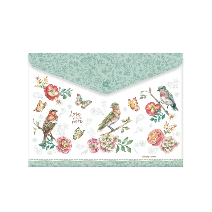 1647-0410 Plastic envelope A5 Butterfly garden