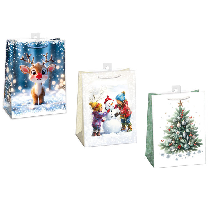 0853-0009 H Dárková taška vánoční, mix