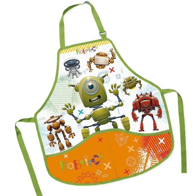 1838-0327 Dětská zástěra Robotics