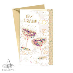 13-6164 Wedding greeting card with money flap CZ