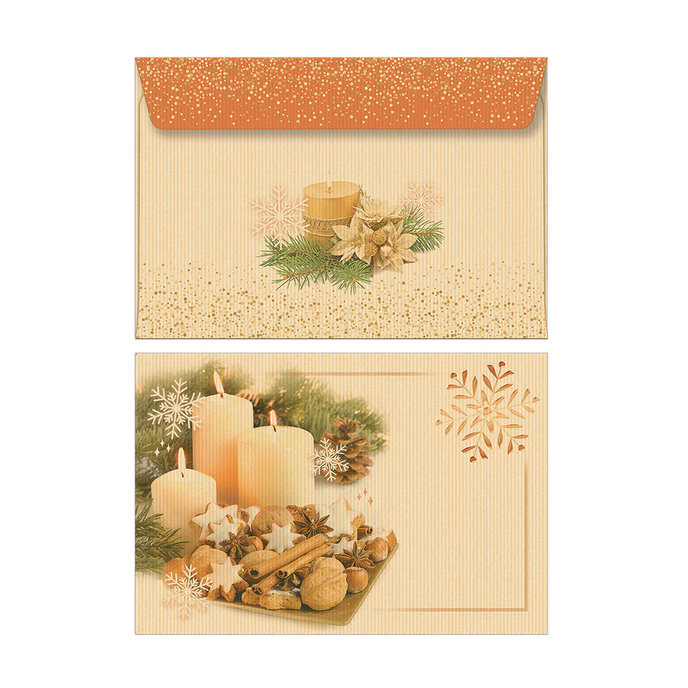 1082-1007 Obálka B6 NATUR s potiskem, vánoční