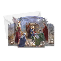 71-8014 Christmas greeting card pop up CZ