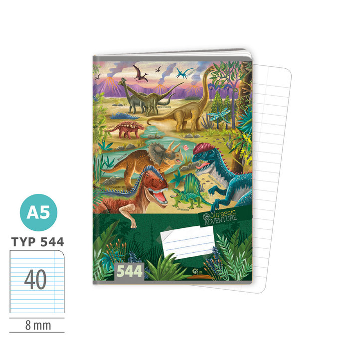 1592-0388 Sešit A5, 40 listů, TYP 544 Jurassic ADVENTURE
