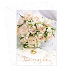 73-9002c Wedding greeting card 3D CZ