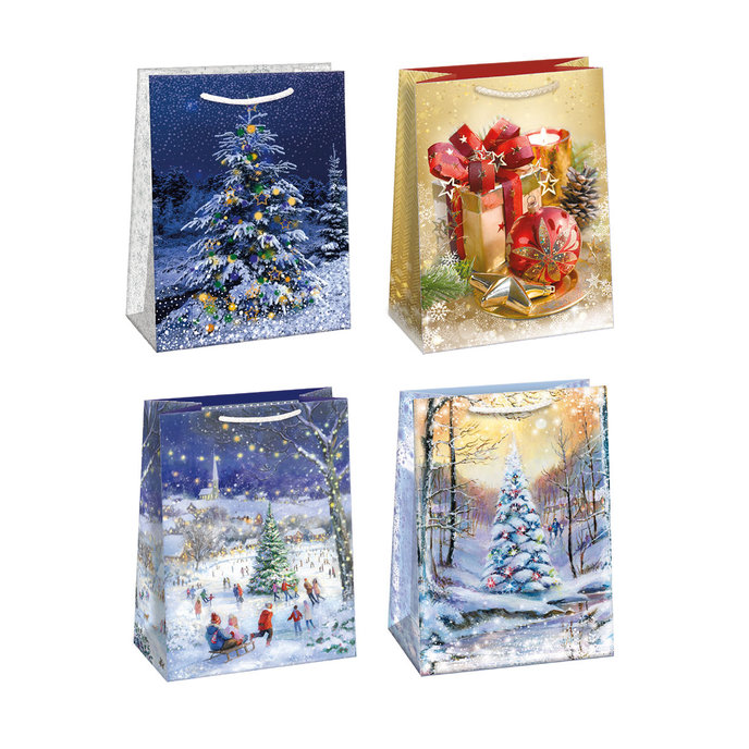0853-0010 Dárková taška vánoční, mix