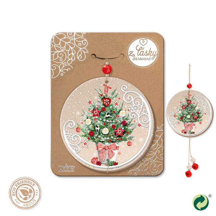 2357-1010 Vánoční dřevěná dekorace