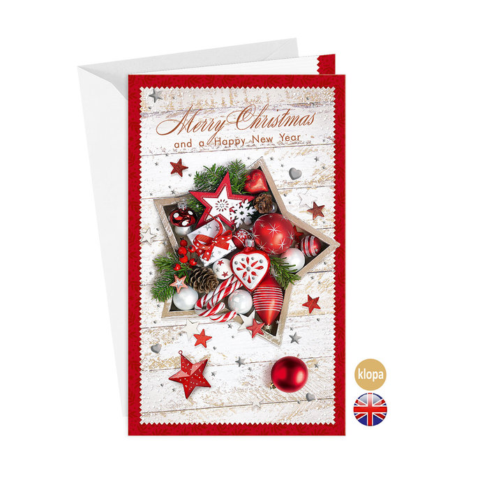 11-6522 Christmas greeting card card with leap EN