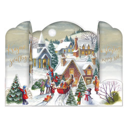 71-679 Christmas greeting card pop up CZ