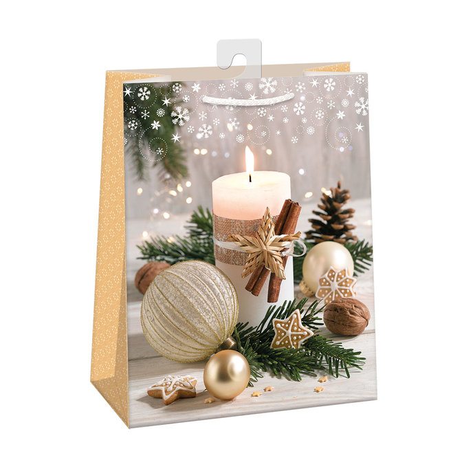 0883-0448 H Dárková taška vánoční LESKLÁ