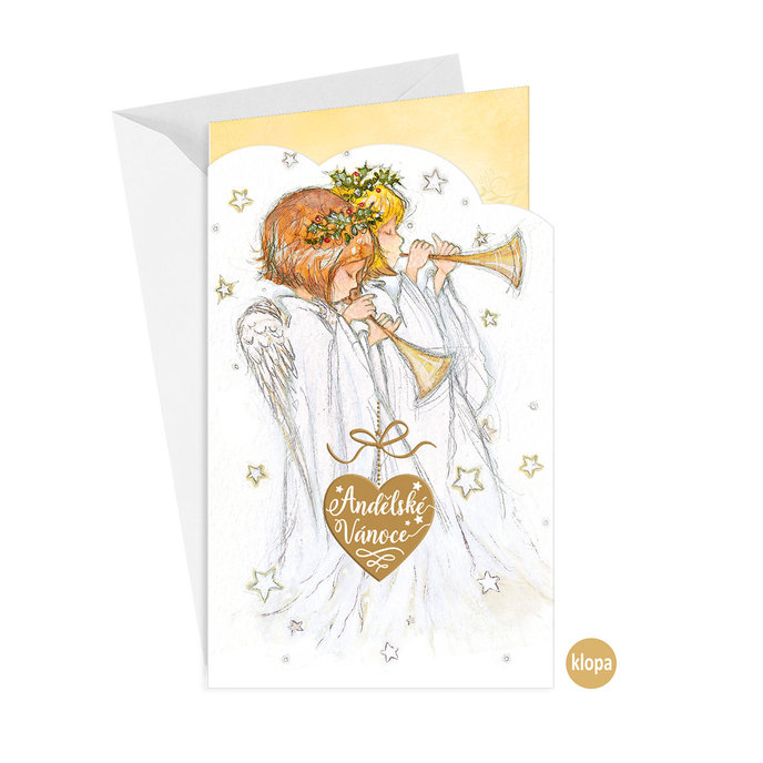 11-6469 Christmas greeting card with leap CZ