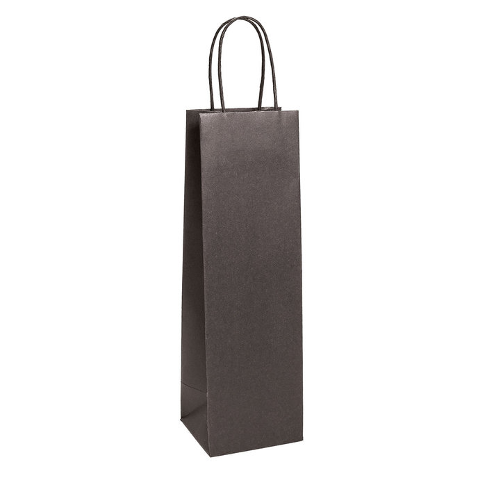 7738-0006 Gift bag for wine NATUR black