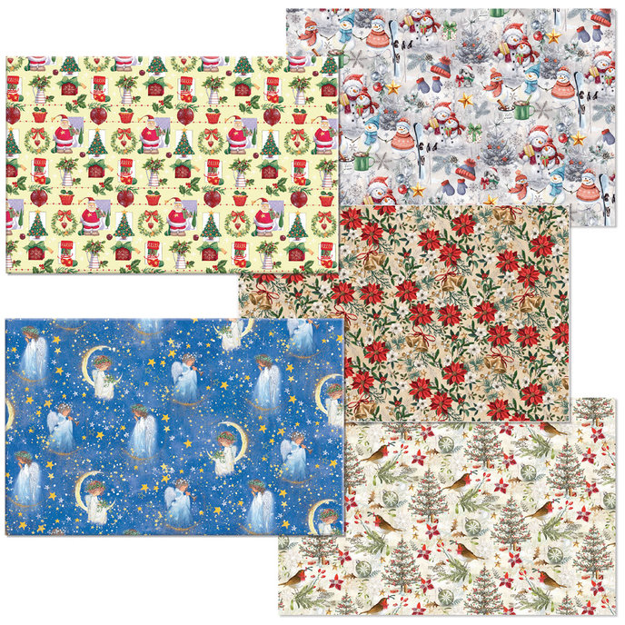 0921-0001 Balící papír vánoční 100x70, box 80rol.