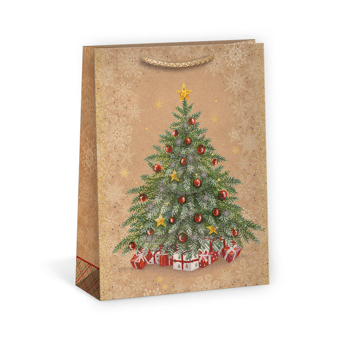 0854-0081 Dárková taška vánoční NATUR