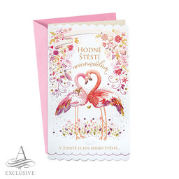 13-6166 Wedding greeting card with money flap CZ