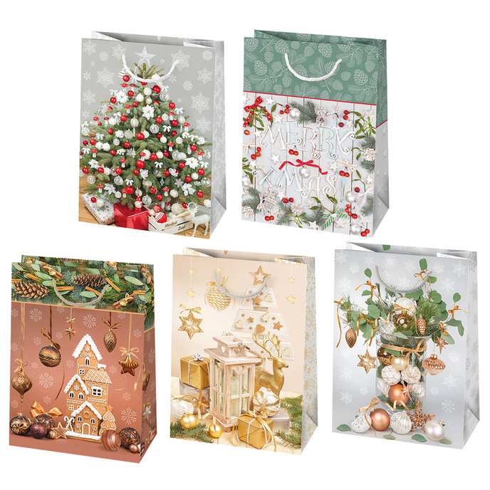 0893-9102 Dárková taška vánoční, mix