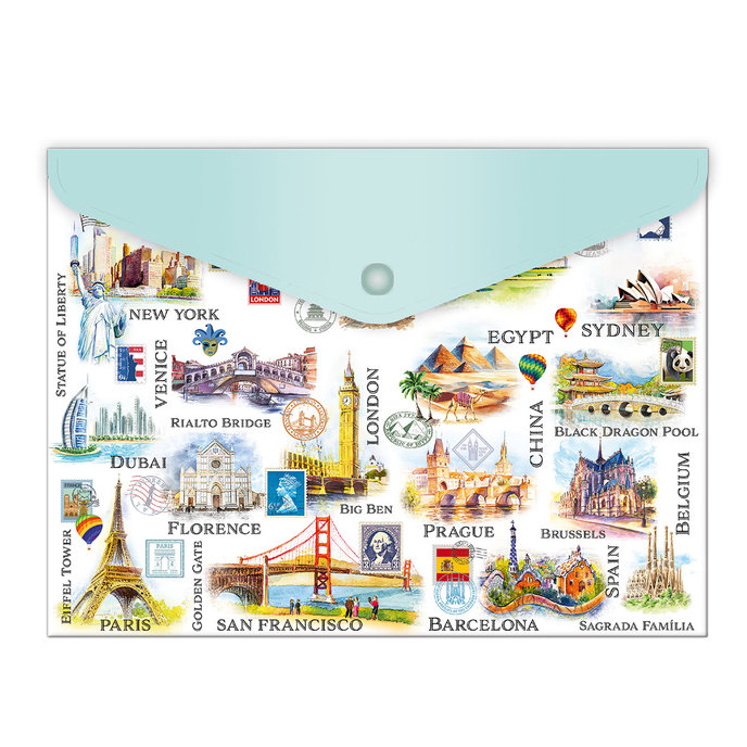 1650-0431 Plastový obal A4 s drukem Travel Time