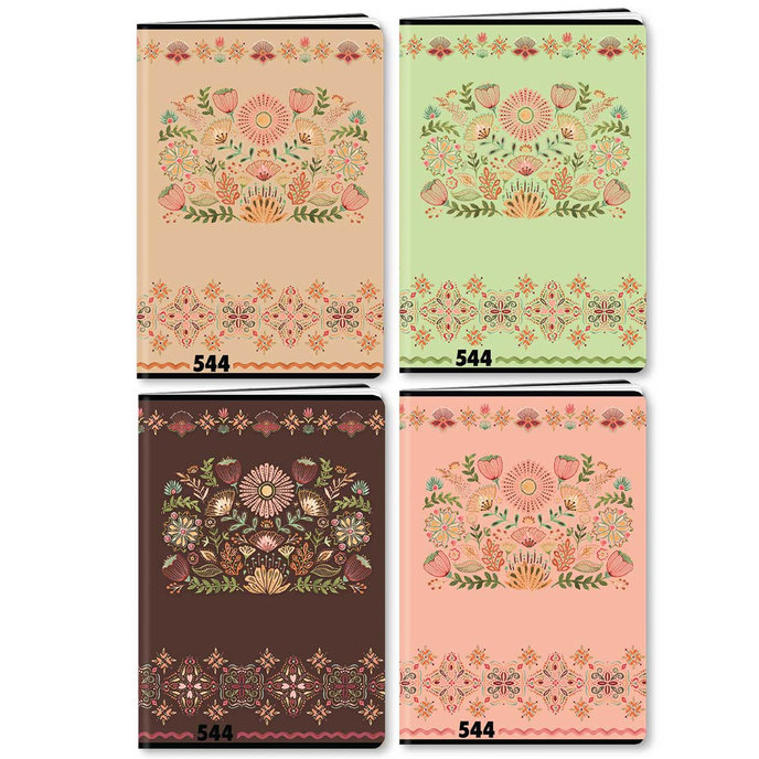 1508-0389 Sešit A5, 40 listů, TYP 544 Floral scape