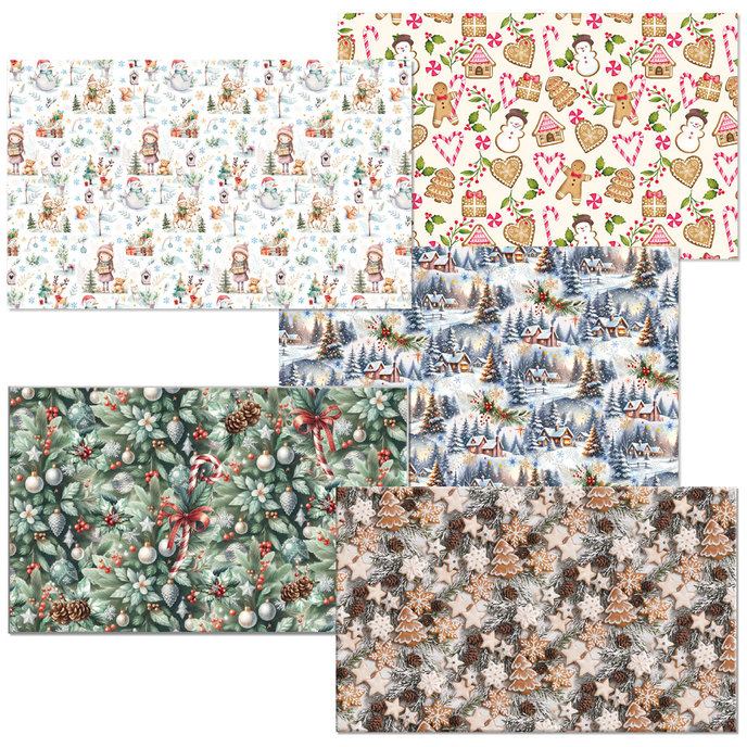 0921-0012 Balící papír vánoční, box 80rol.