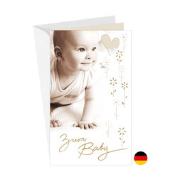 16-652 Baby birth greeting card DE