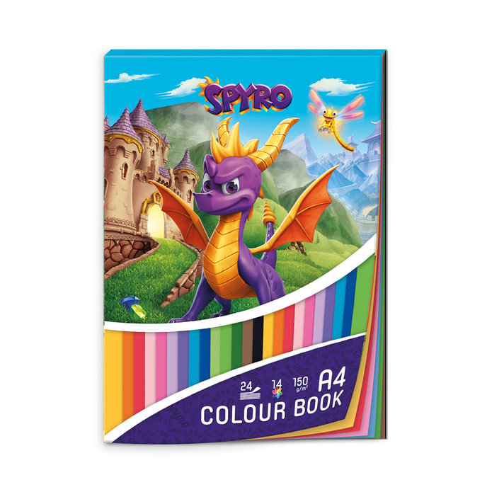 1705-0359 Blok barevných papírů A4 lic. Spyro