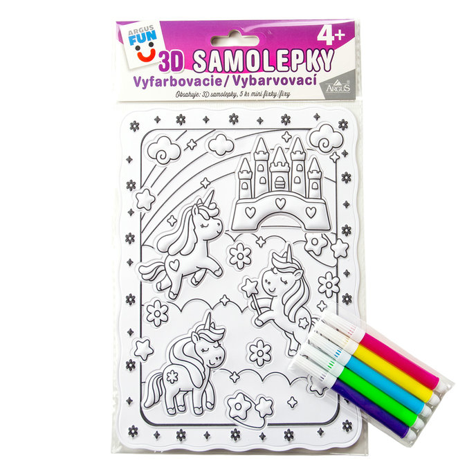 1939-0004 Kreativní sada - 3D vybarvovací samolepky