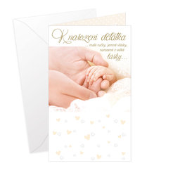 16-648 Baby birth greeting card CZ