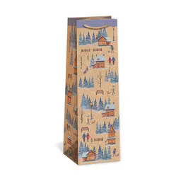 0834-0100 Gift bag for wine NATUR