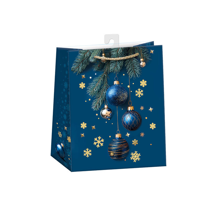 0843-0466 H Dárková taška vánoční LESKLÁ