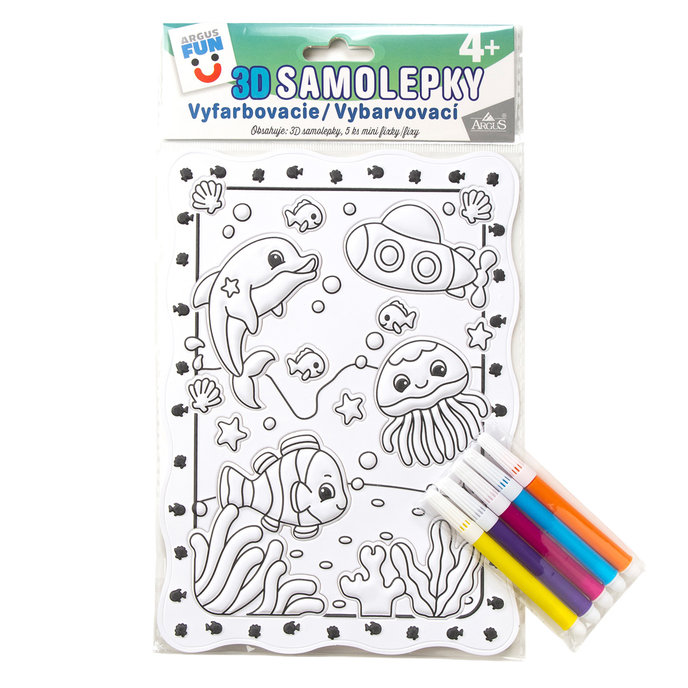 1939-0003 Kreativní sada - 3D vybarvovací samolepky