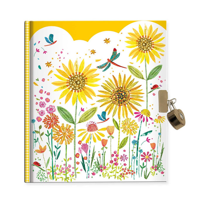 1442-0364 Zápisník se zámkem Flowers stitch