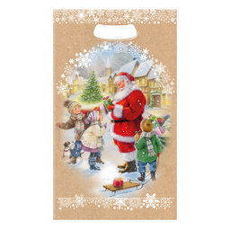 2027-1016 Santa bag - KRAFT 23x39x8cm